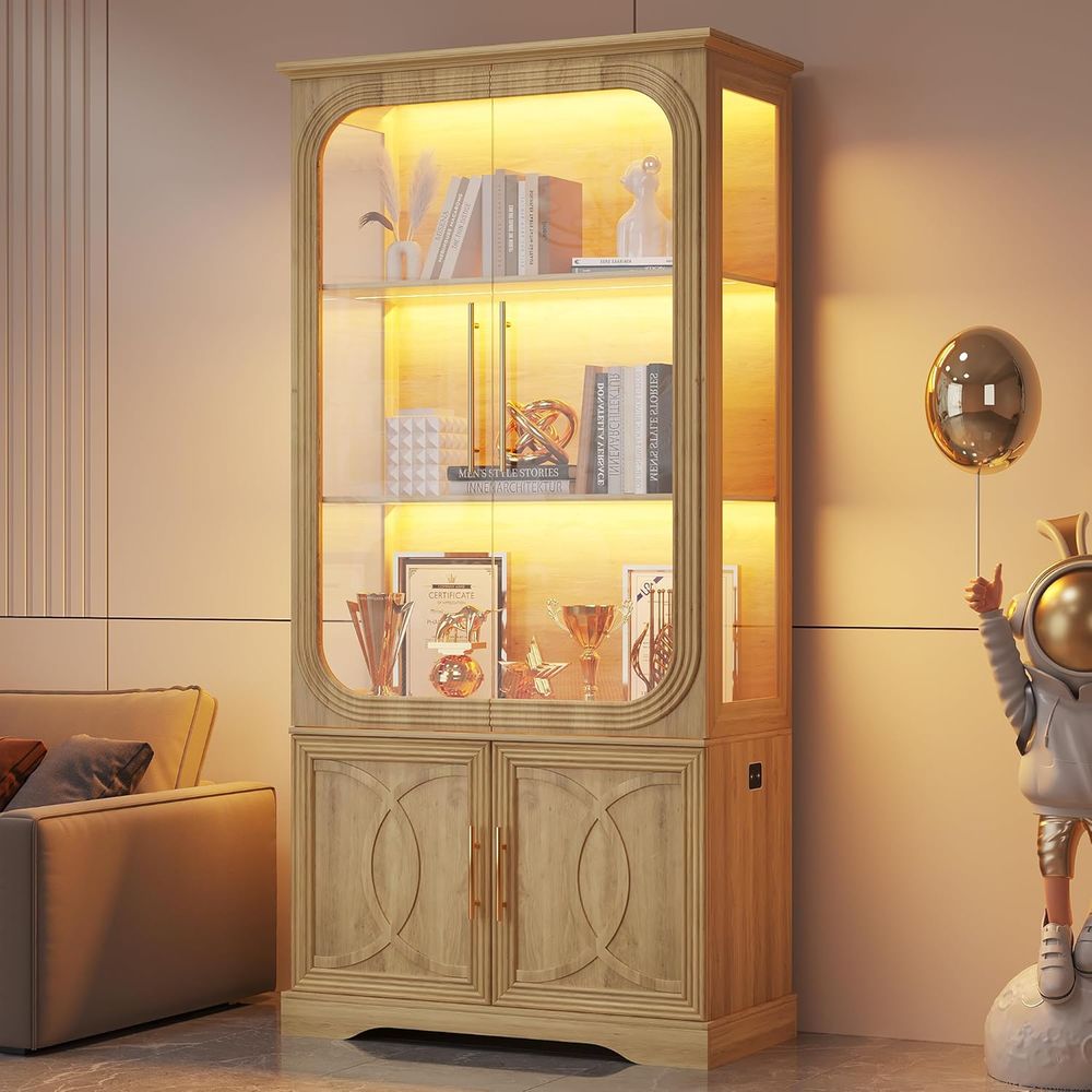 Glass Cabinet Display - خزانة عرض زجاجية بـ 5 طبقات