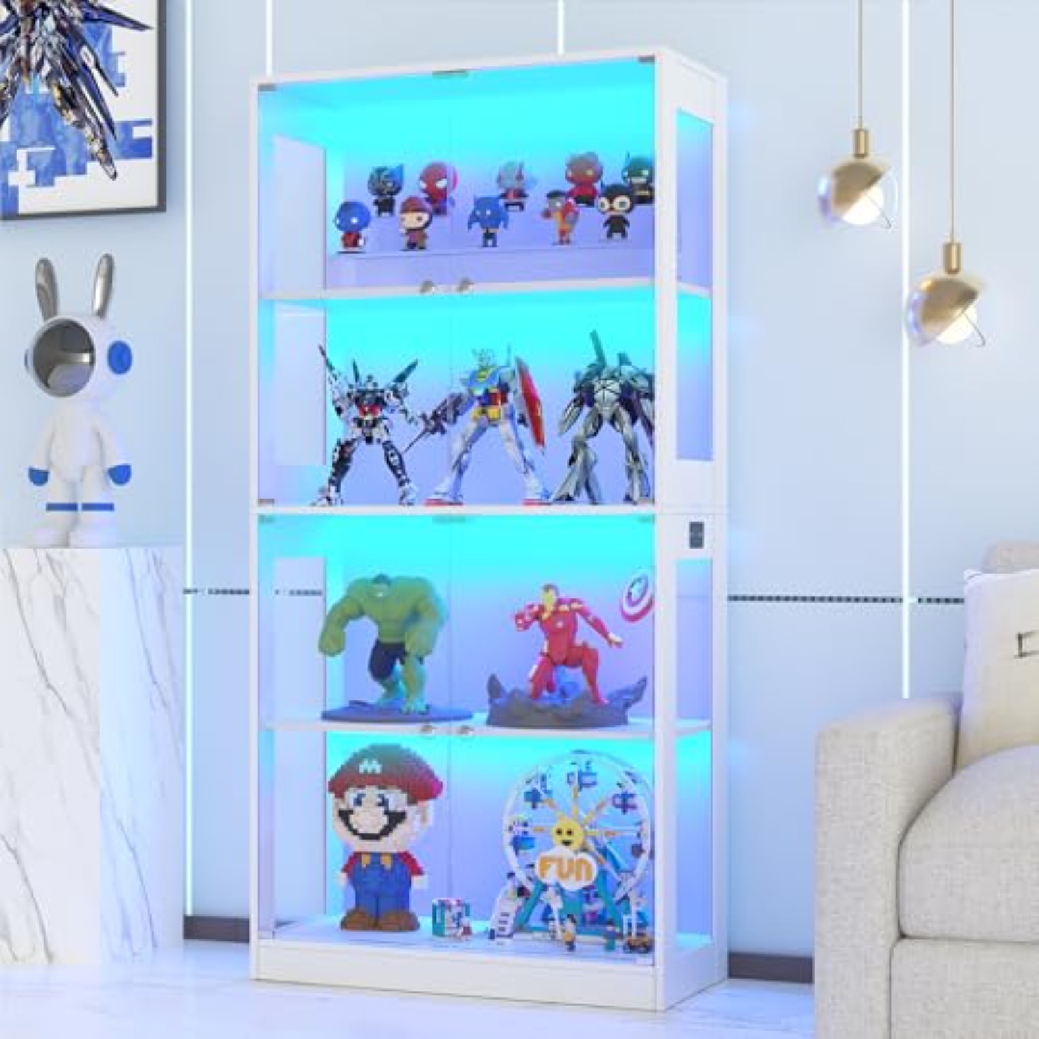 Glass Cabinet Display - خزانة عرض بباب زجاجي مقاس 65