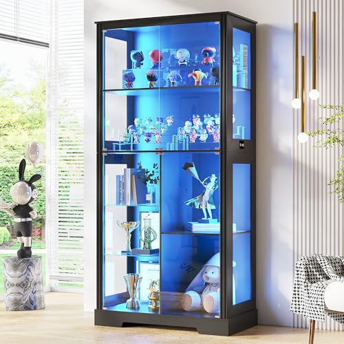 Glass Cabinet Display - خزانة عرض زجاجية بطول 71 بوصة