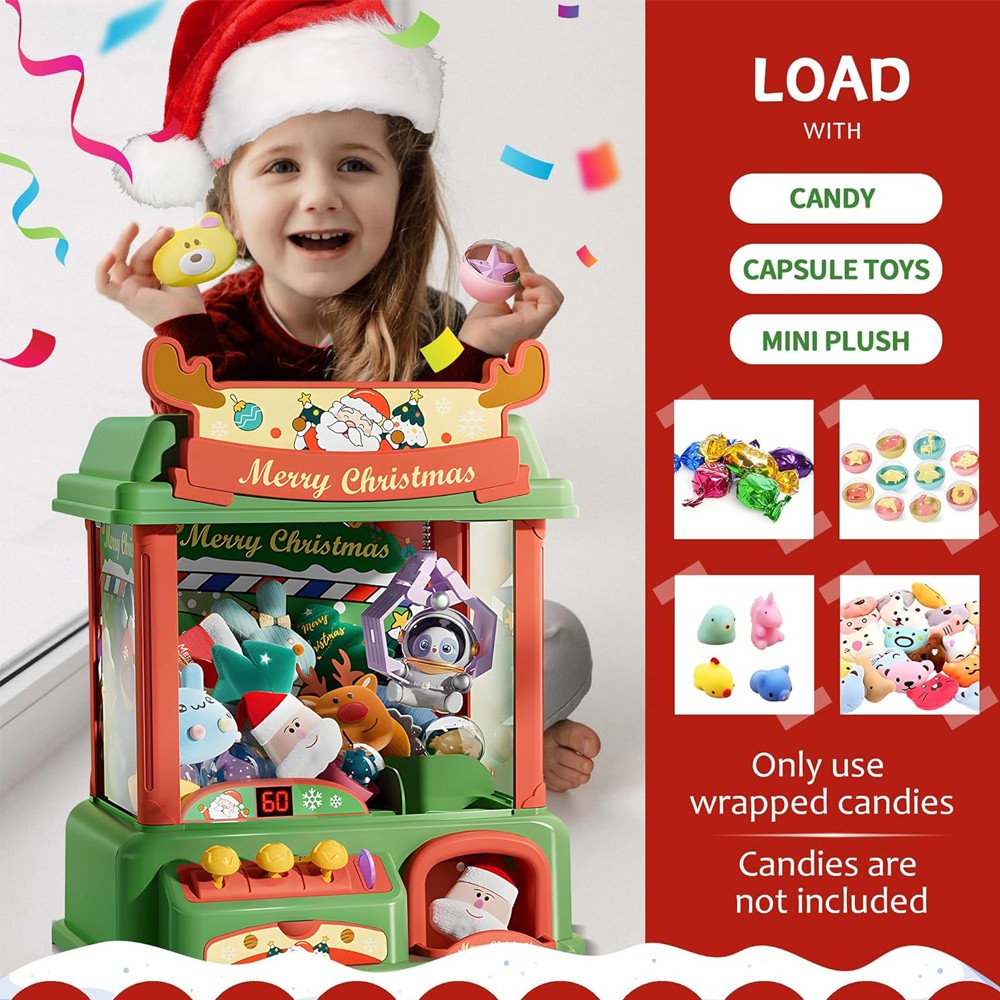 آلة مخلب عيد الميلاد للأطفال ، - مراجعة Vending Game وسعره
