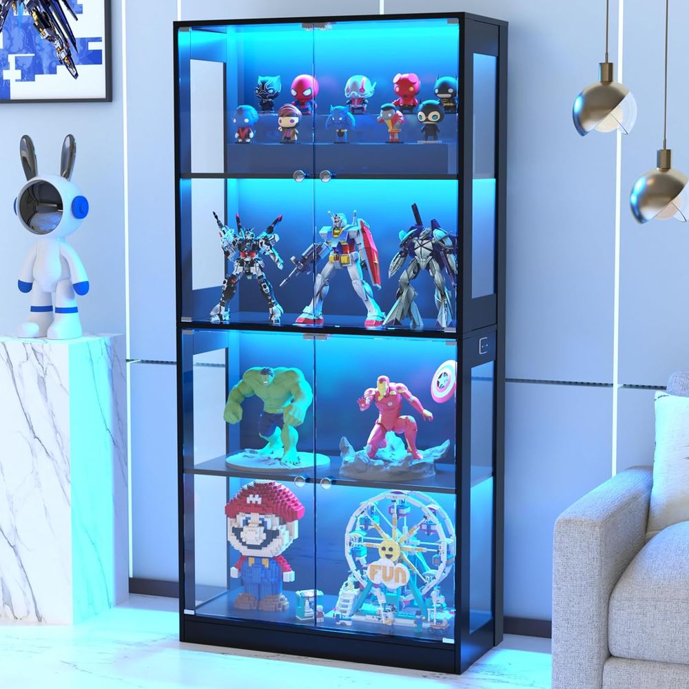 خزانة عرض زجاجية بـ 65 بابًا،  - مراجعة Glass Cabinet Display وسعره