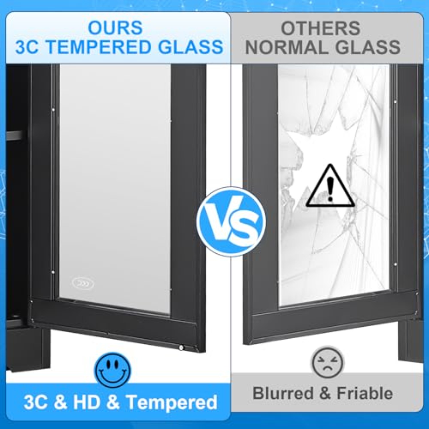 خزانة عرض زجاجية معدنية سوداء  - مراجعة Glass Cabinet Display وسعره