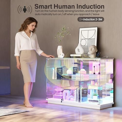 خزانة عرض زجاجية RGB مع قفل لل - مراجعة Glass Cabinet Display وسعره