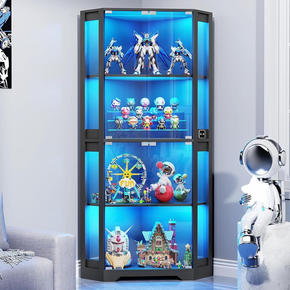 خزانة عرض زجاجية مضاءة بـ 65 م - مراجعة Glass Cabinet Display وسعره