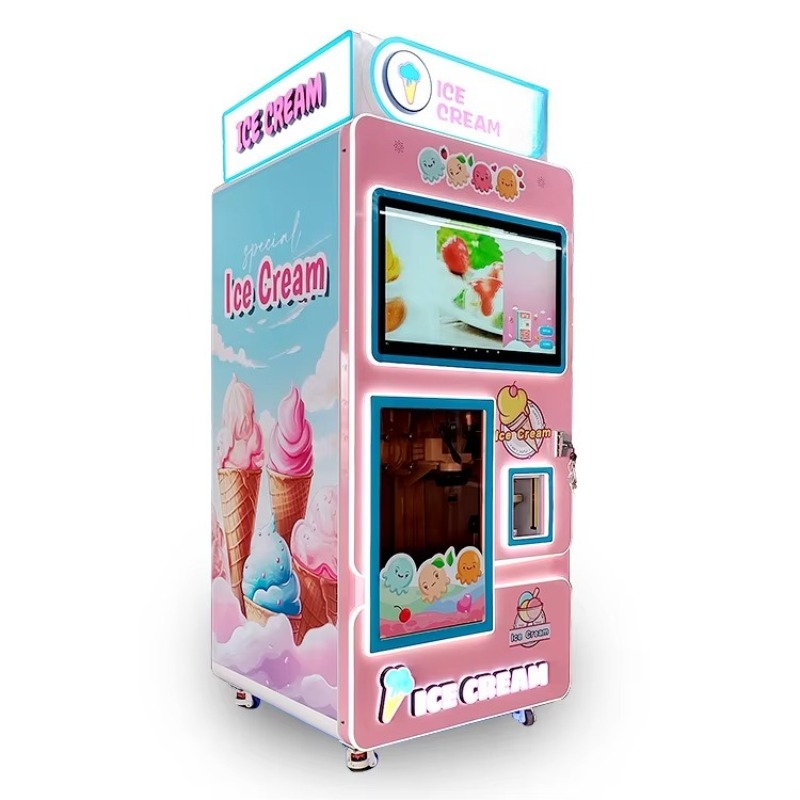 آلة بيع الآيس كريم الروبوتية ذ - مراجعة Vending Machine Qr Code وسعره
