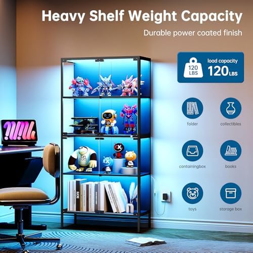 خزانة عرض زجاجية 65 بوصة مع إض - مراجعة Glass Cabinet Display وسعره