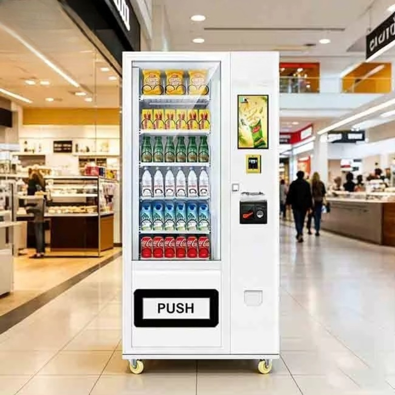 ماكينة بيع ذكية للوجبات الخفيف - مراجعة Commercial Vending Machine وسعره
